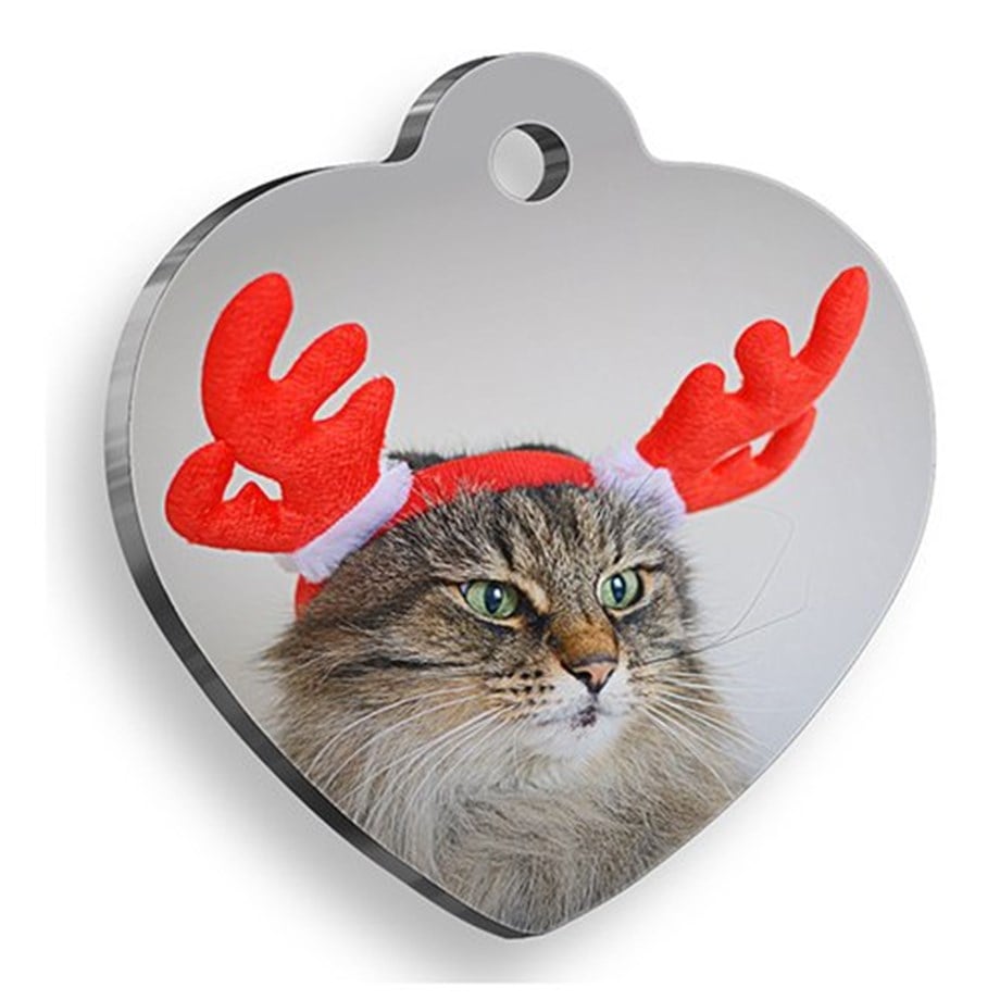 Deer Cat Heart Cat Tag