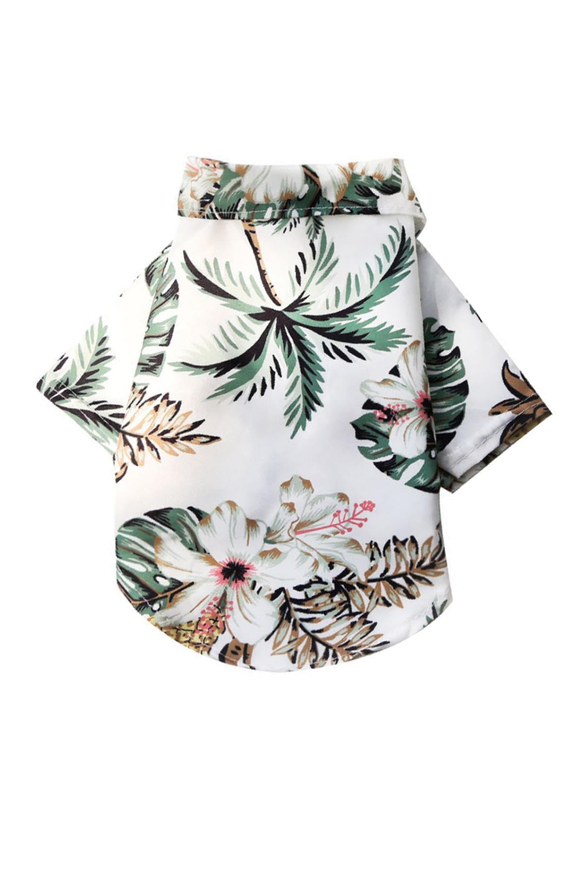 Dolcepets Hawaii White - White Dog Shirt