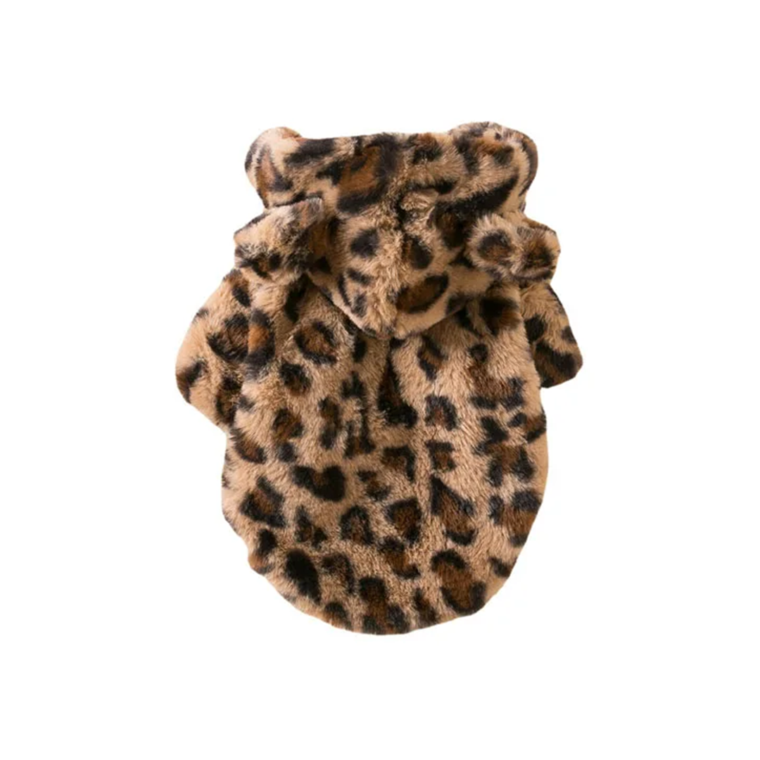 DolcePets Köpek Leopar Ceket Kahverengi