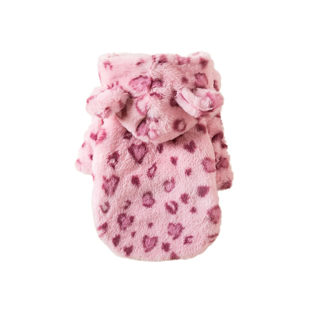 DolcePets Köpek Leopar Ceket Pembe