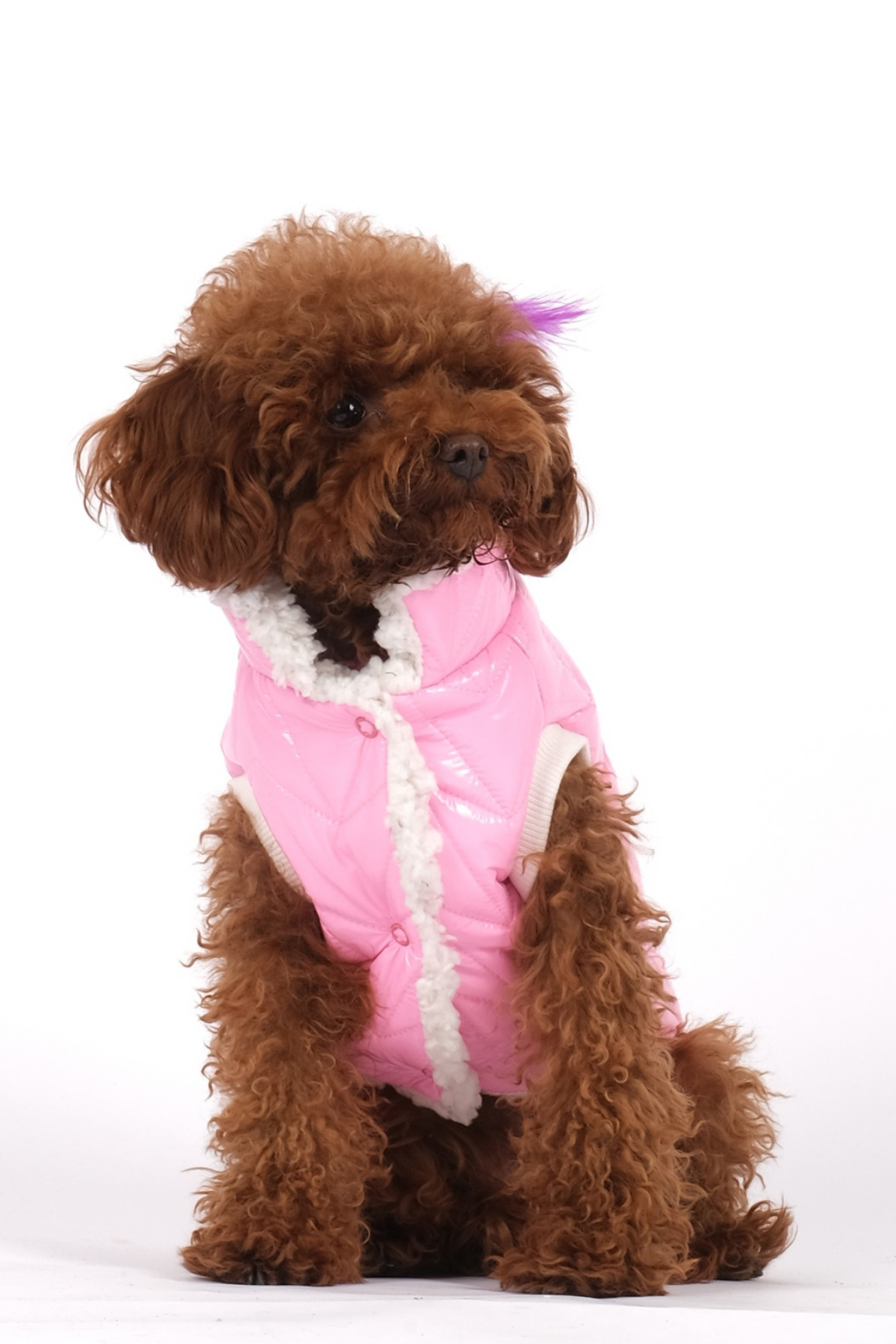 Doredog Pembe Peluş Mont