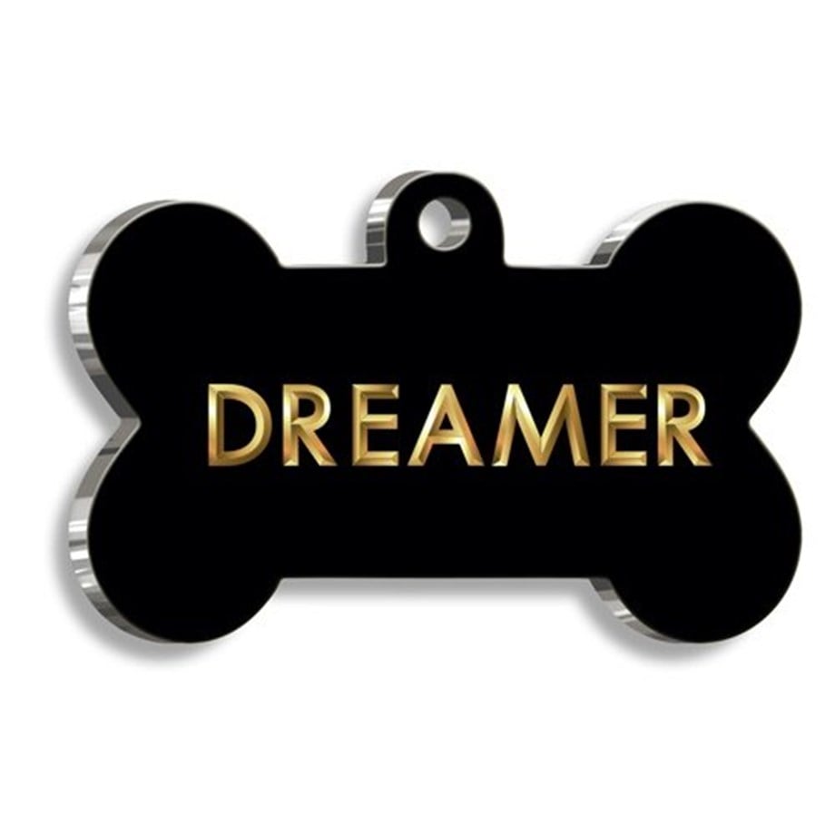 Dreamer Bone Shaped Dog Tag