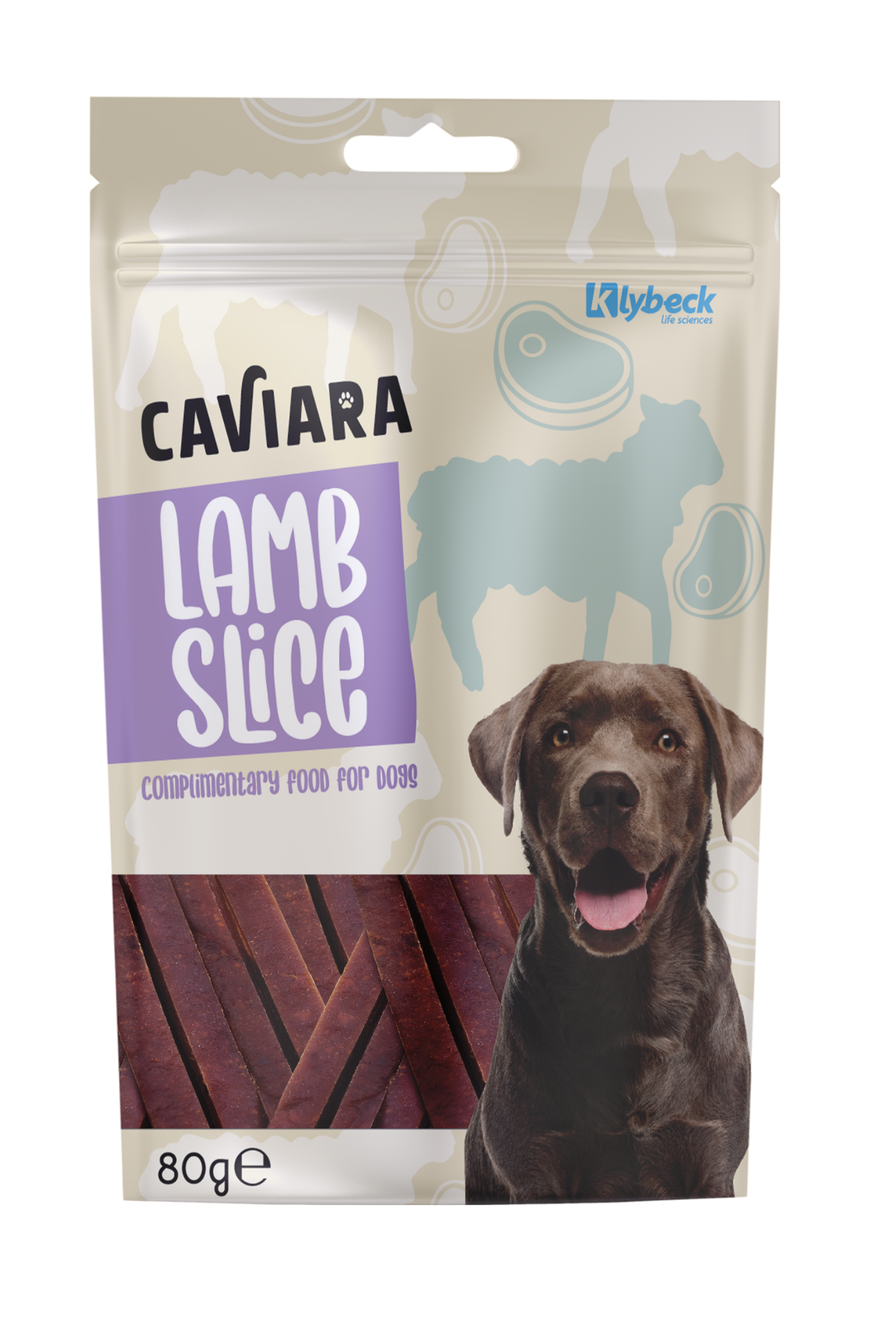 Caviara Kurtulmuş Kuzu Dilim 80 gr Köpek Ödül Maması