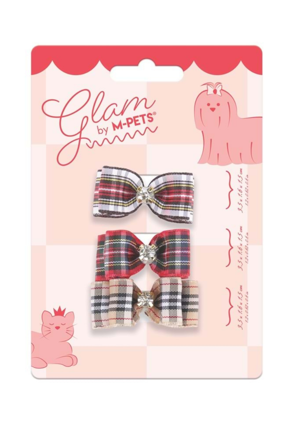 M-Pets Glam Köpekler için Aksesuar Toka Kırmızı