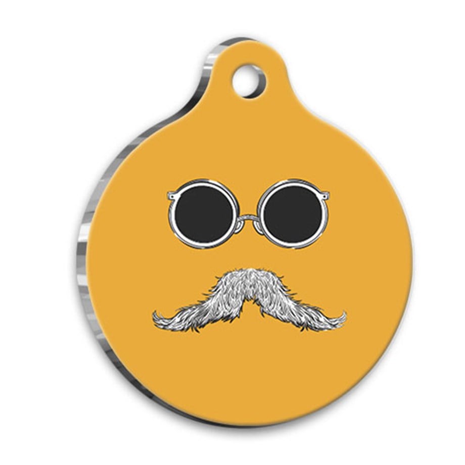 Hand Drawing Illustration Round Cat Tag