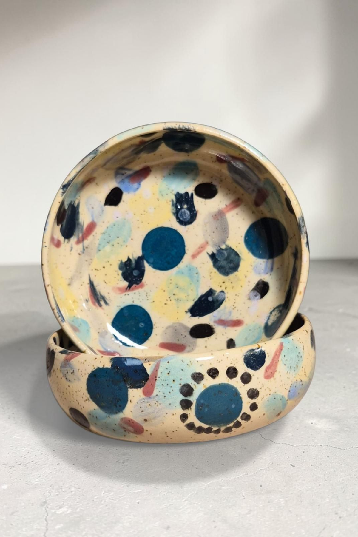 Feza Seramik Mama Kasesi Renkli