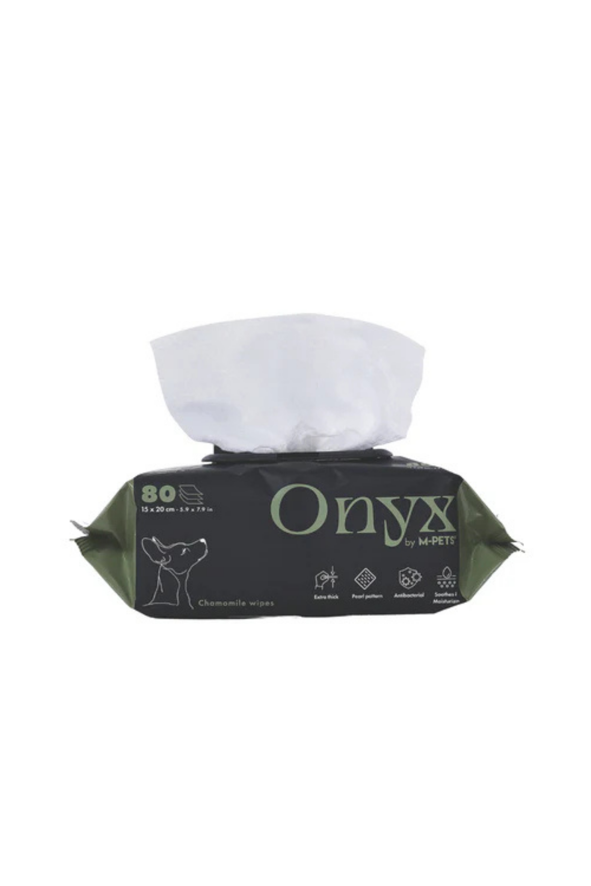 M-Pets Onyx Papatya Kokulu Kedi Ve Köpekler İçin Temizleme Mendili 80li