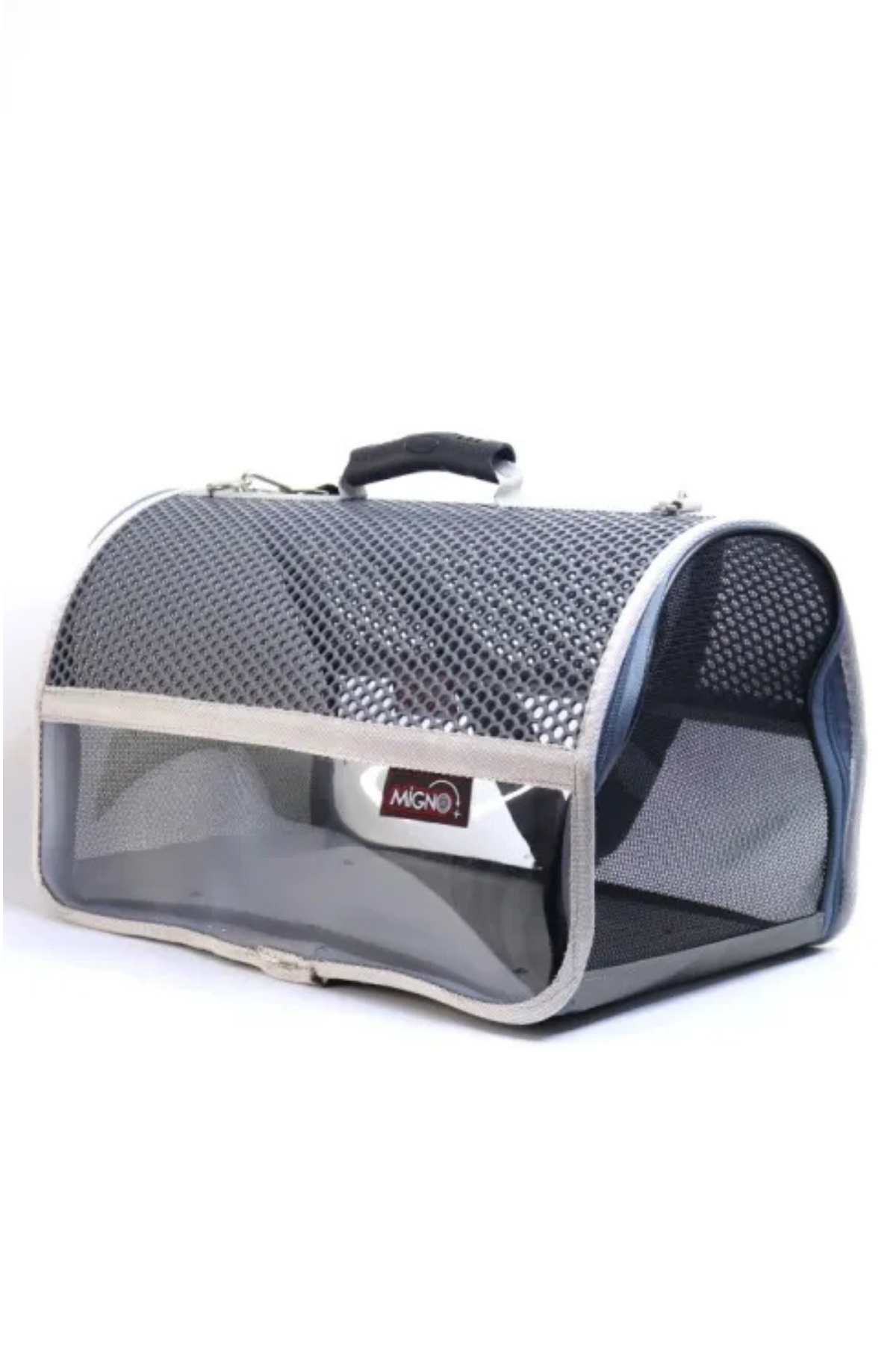 Migno Flybag Voyager Fileli-Şeffaf Model Kedi Köpek Taşıma Çantaları - Gri