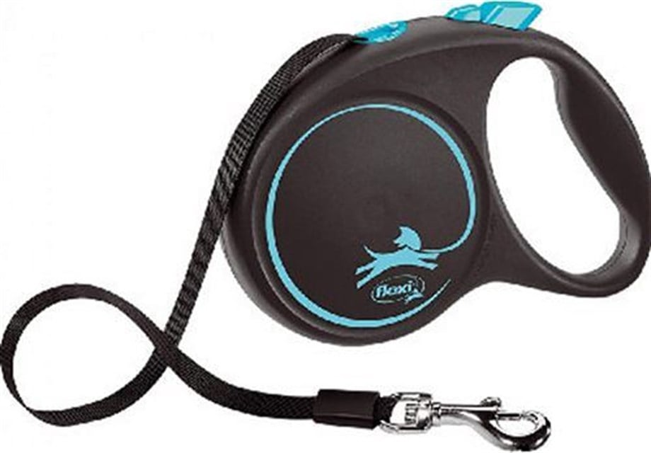 Flexi Black Design Small Otomatik Köpek Gezdirme Kayışı 5mt Mavi