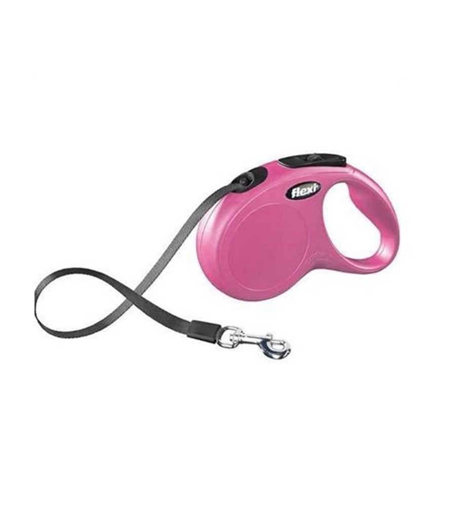 Flexi New Classic Small Pink Dog Walking Stray 5Mt