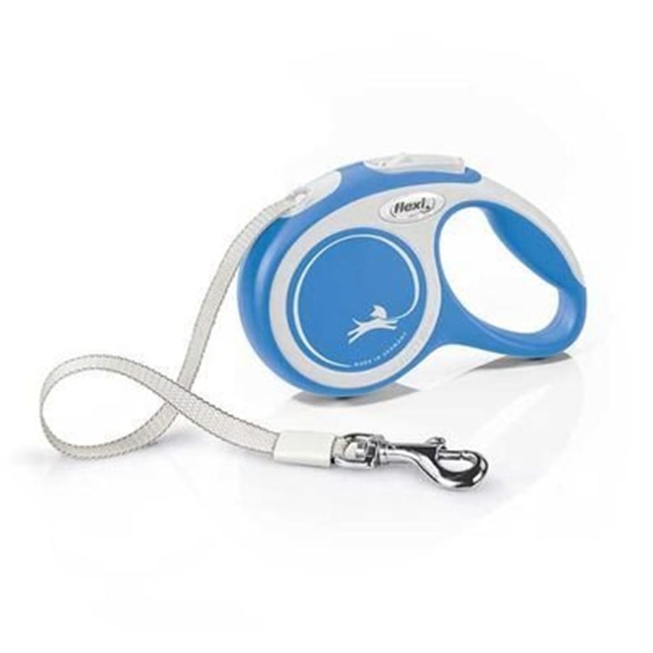 Flexi New Comfort Automatic Blue Ribbon Navigation Large 5 Meters