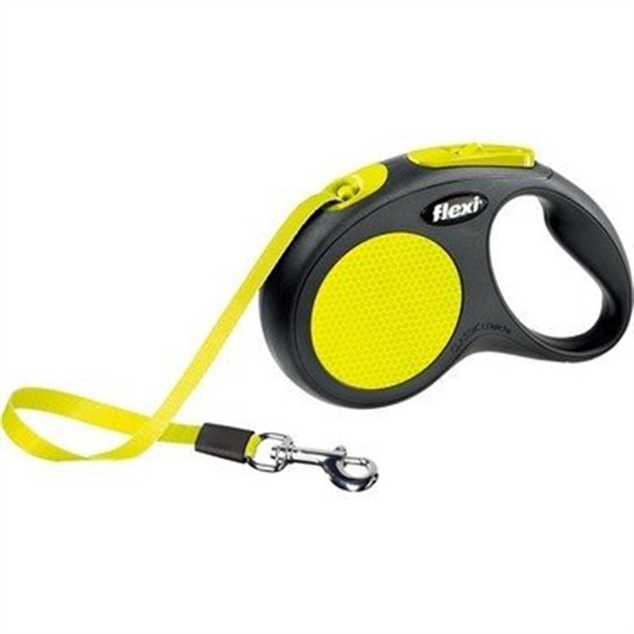 Flexi New Neon M Otomatik Şerit Köpek Gezdirme Kayışı 5 mt