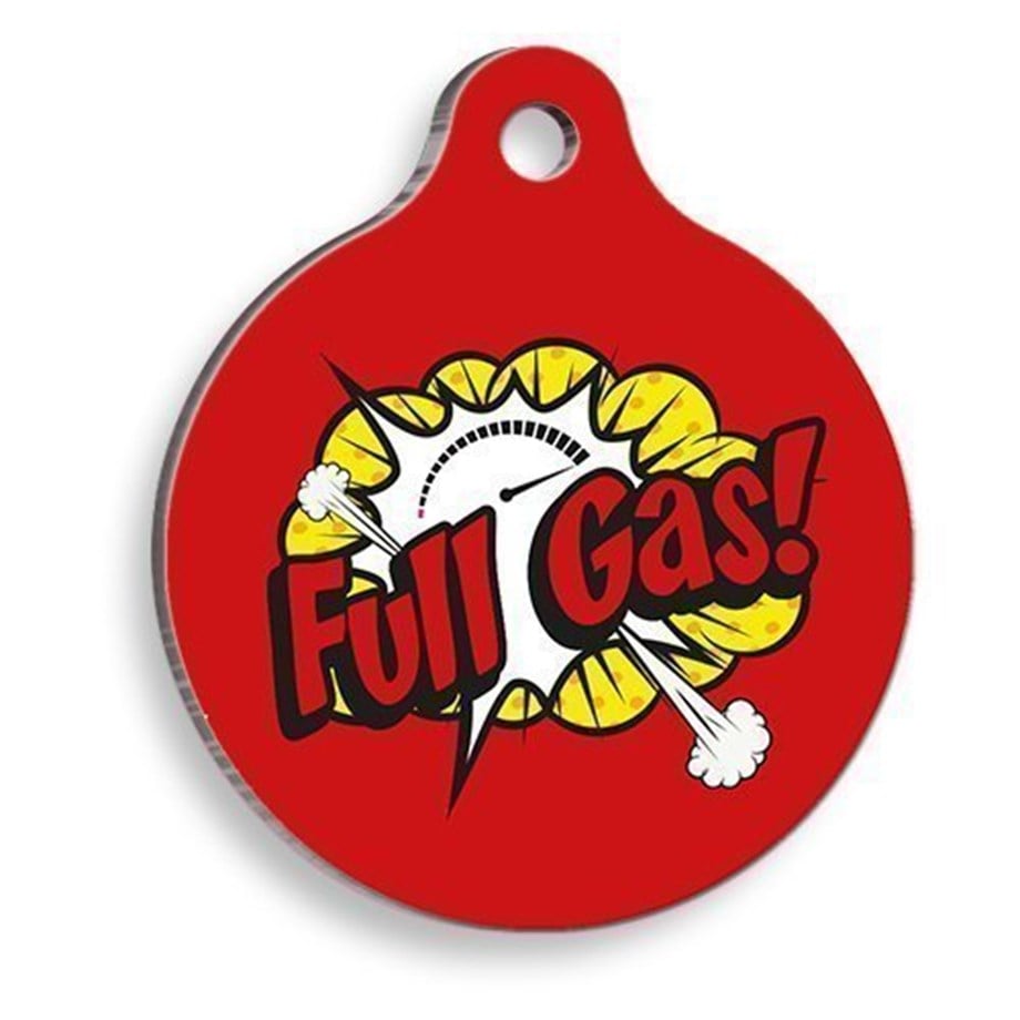 Full Gas! Round Cat And Dog Tag