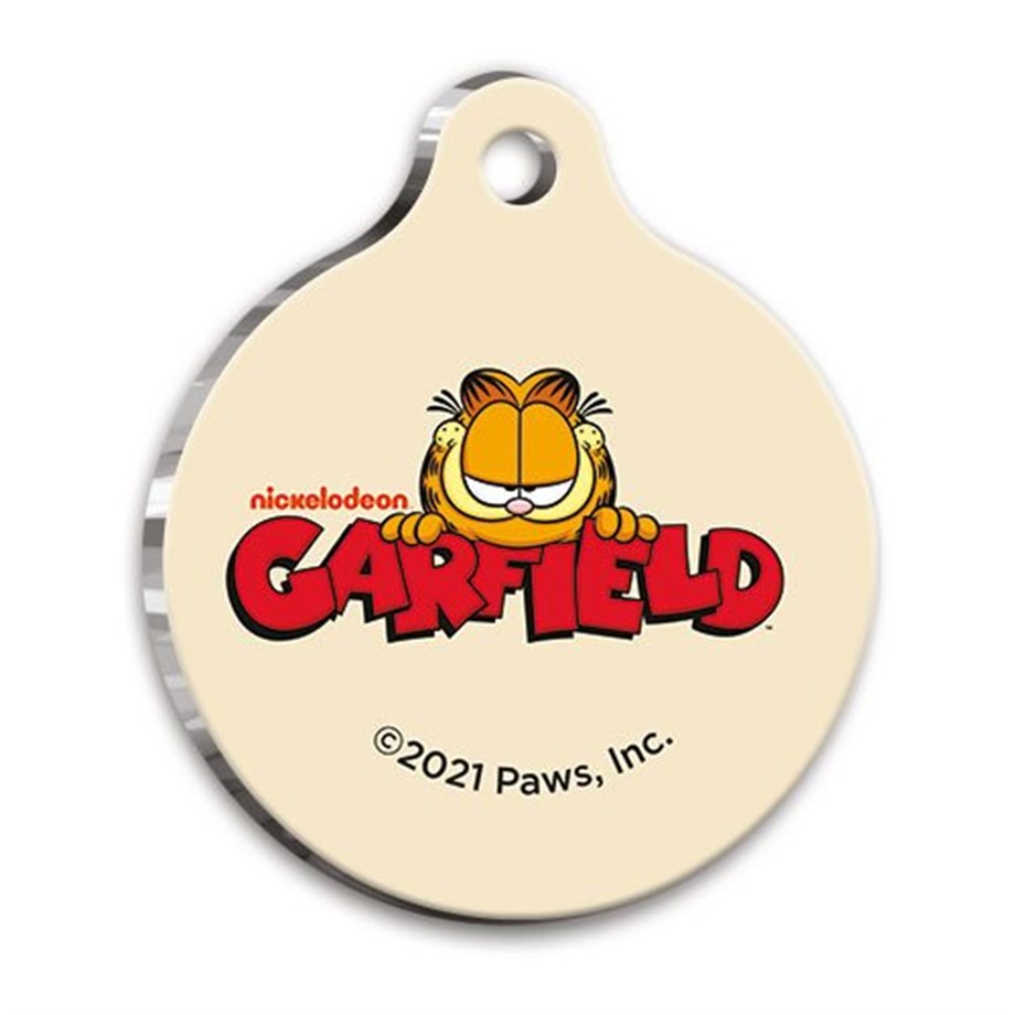 Garfield Round Cat And Dog Tag