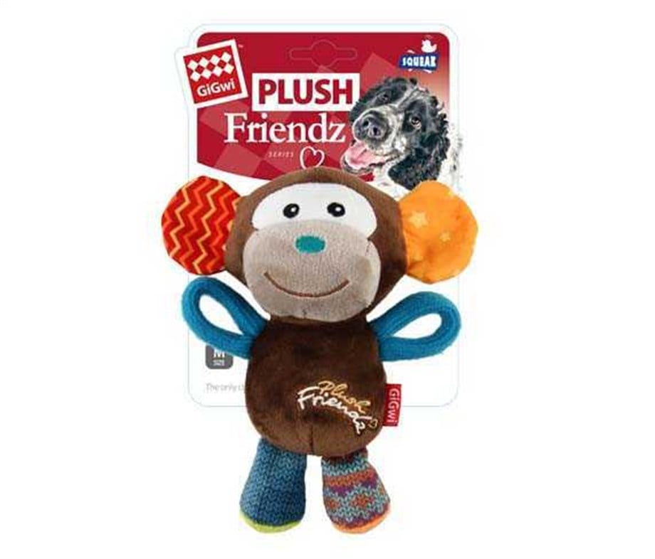 Gigwi 6286 Plush Friendz Sesli Peluş Maymun Köpek Oyuncak