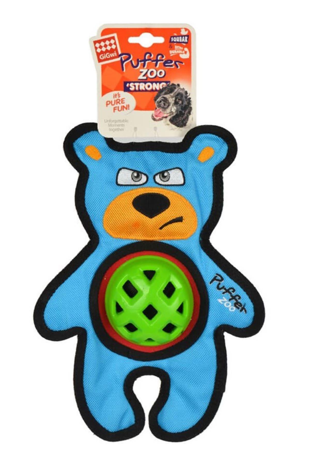 Gigwi Blue Plush Bear Audio Dog Toy