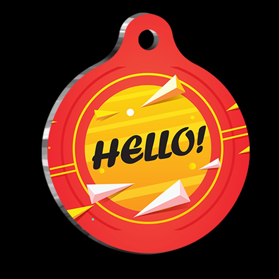Hello Cat Dog Tag