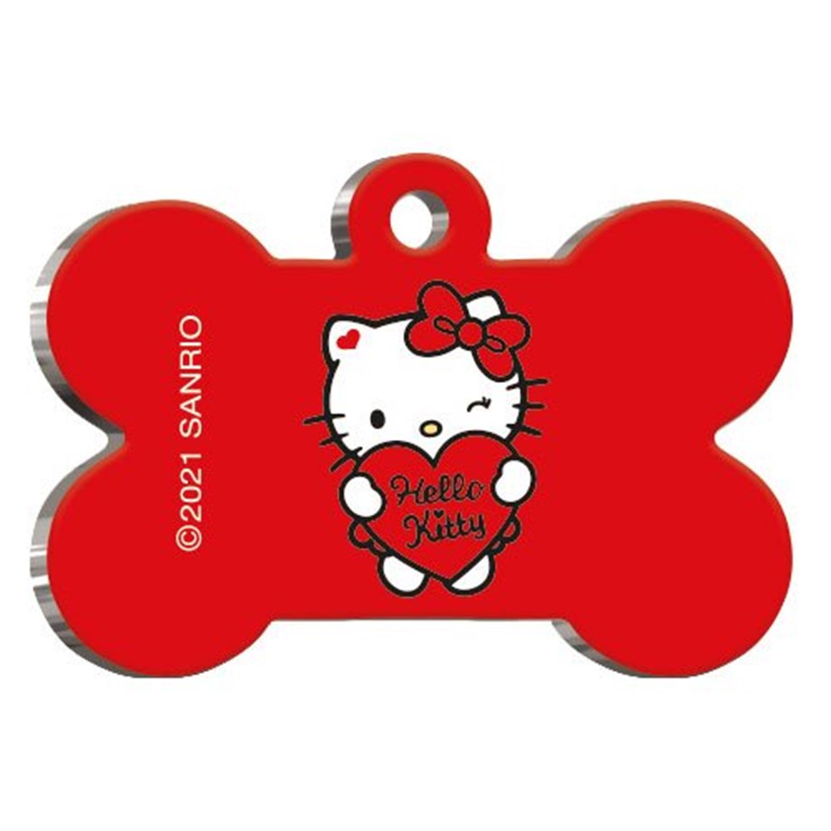 Hello Kitty Bone Shaped Cat And Dog Tag