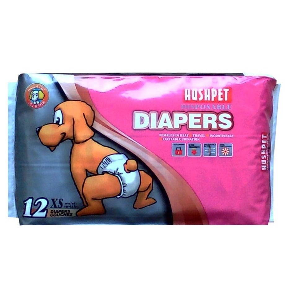 Hushpet Adhesive Dog Pee Cloth 25X33 Cm 12 Pieces Xsmall