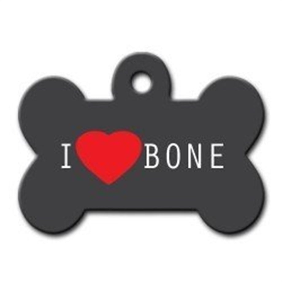 I Love Bone Bone Dog Tag