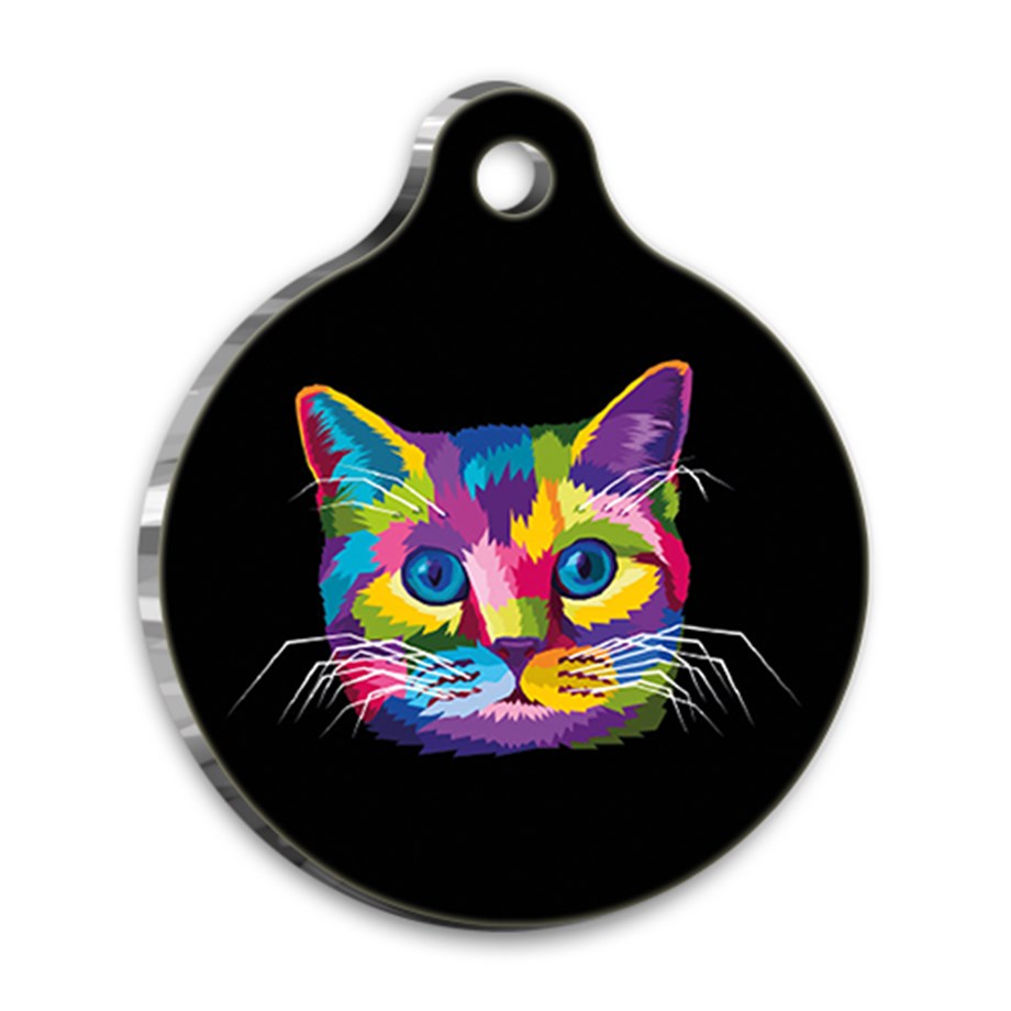 Illustration Design 3 Round Cat Tag