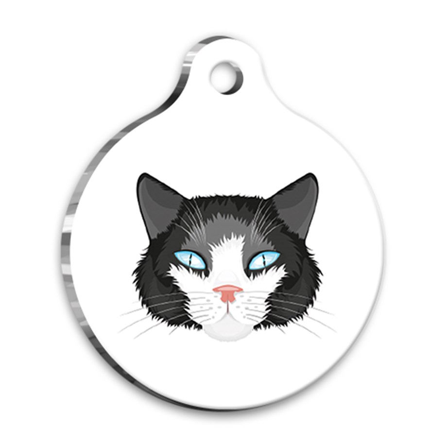 Illustration Design Round Cat Tag