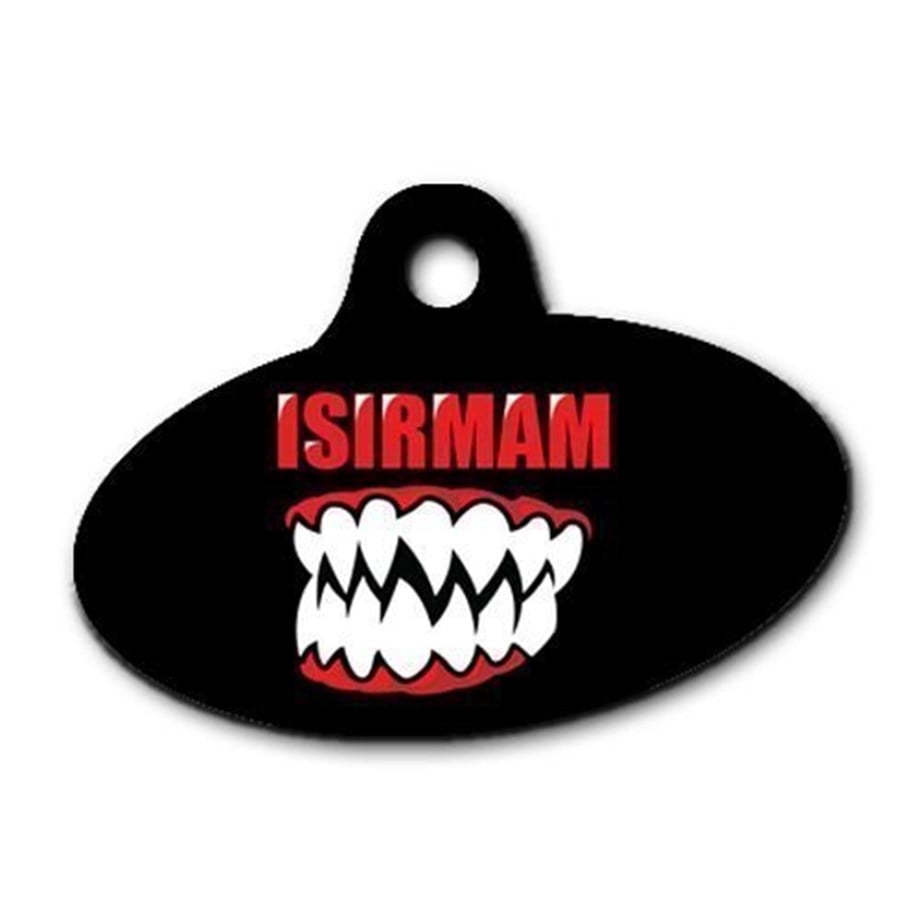 I Don'T Bite, Dental Patterned Ellipse Dog Tag