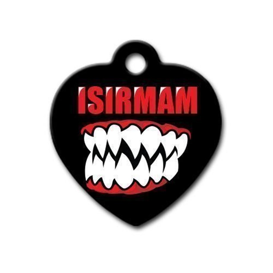 I Don'T Bite Tooth Heart Cat Dog Tag