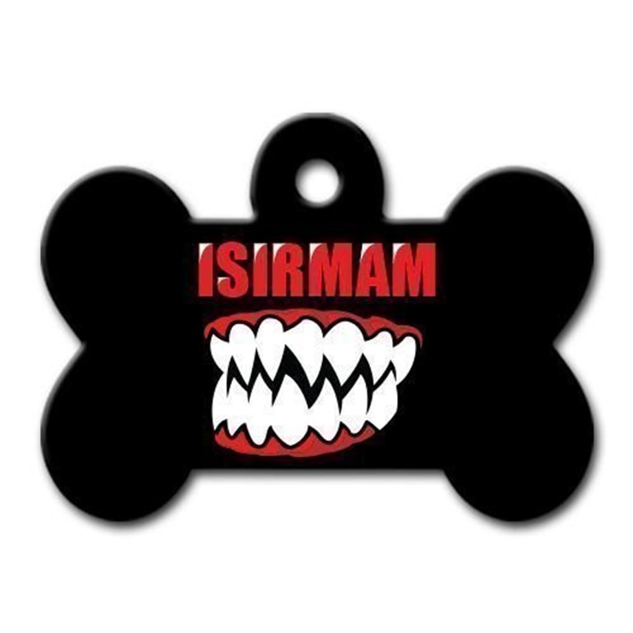I Don'T Bite Tooth Bone Dog Tag