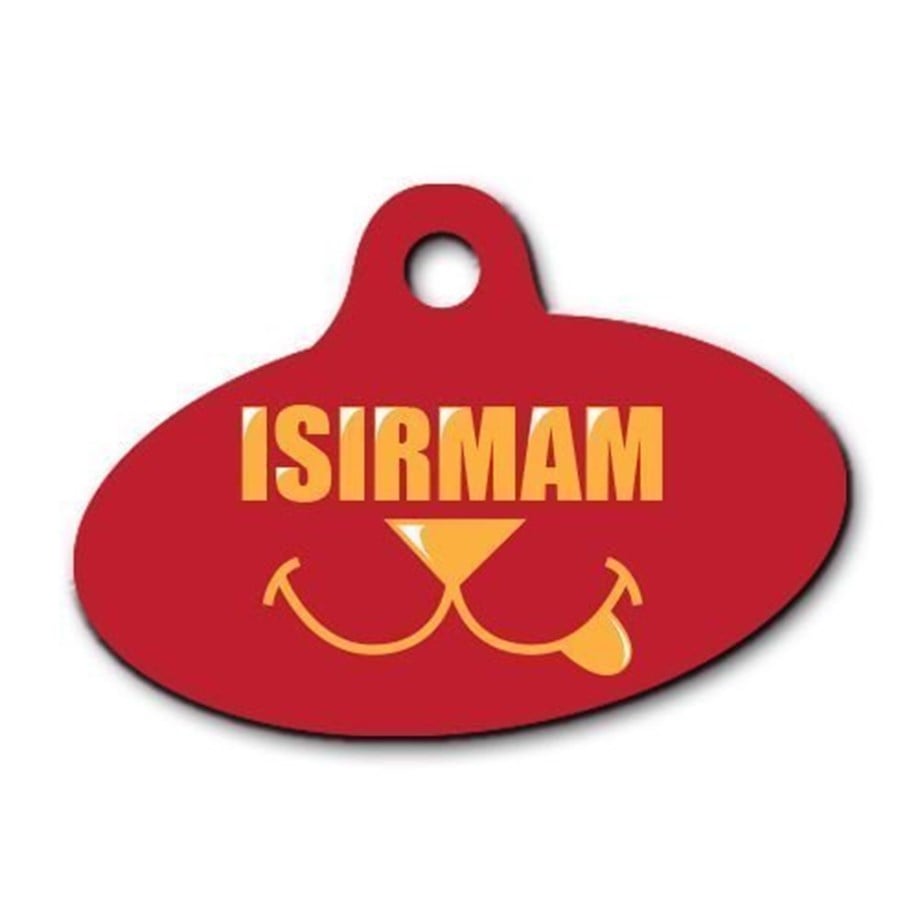 I Don'T Bite Ellipse Dog Tag