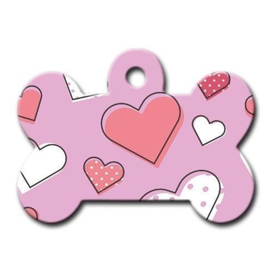 Heart Patterned Cat Dog Tag
