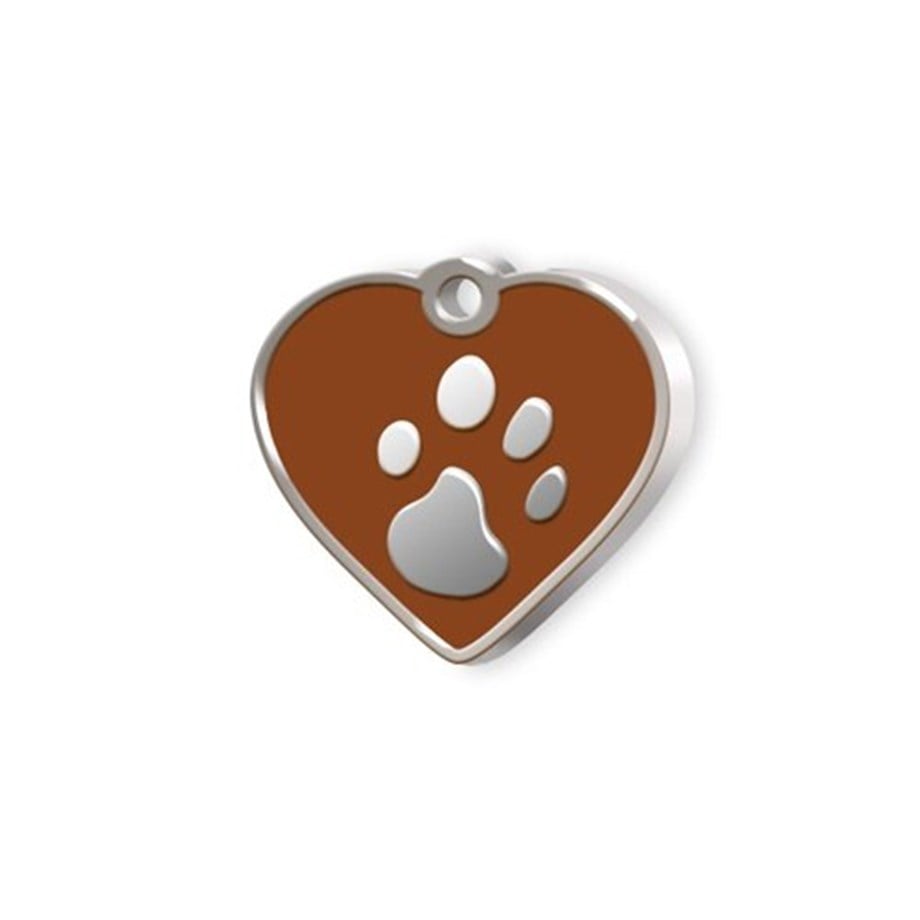 Small Cat Dog Tag With Heart Shaped Coffee
