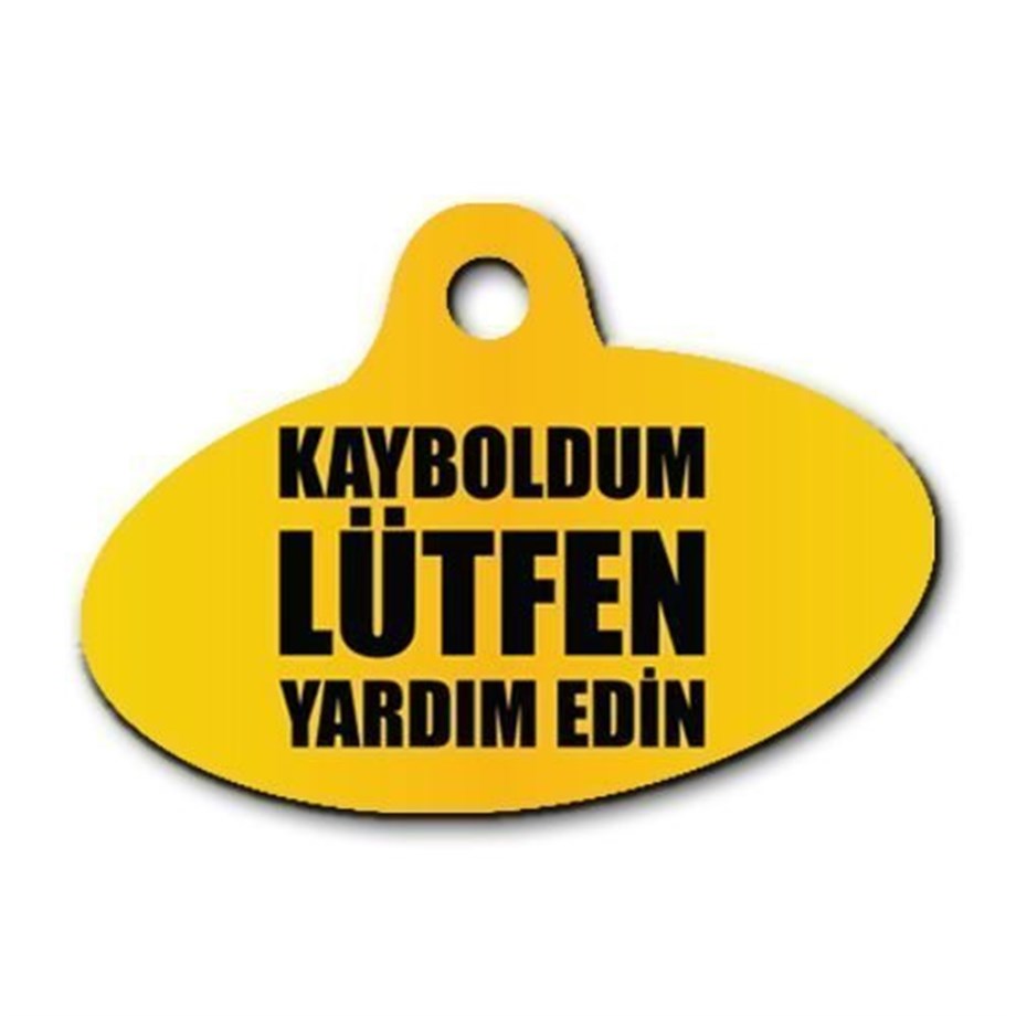 I Got Lost, Please Help Patterned Ellipse Cat Dog Tag
