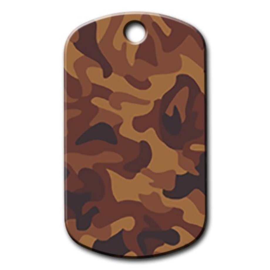 Red Camouflage Patterned Cat Dog Tag