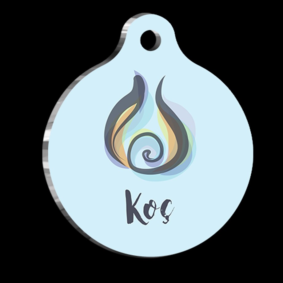 Aries Sign Cat Dog Tag