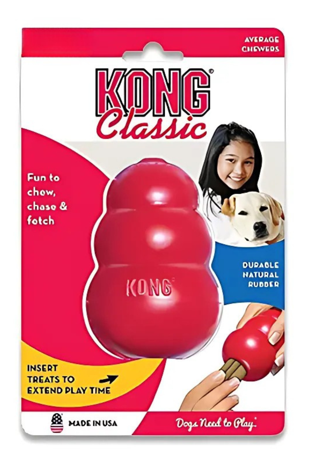KONG Classic Köpekler için Çok Amaçlı Isırma Oyuncağı