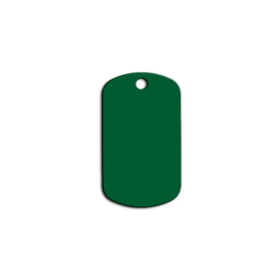 Little Military Cat Dog Tag Green