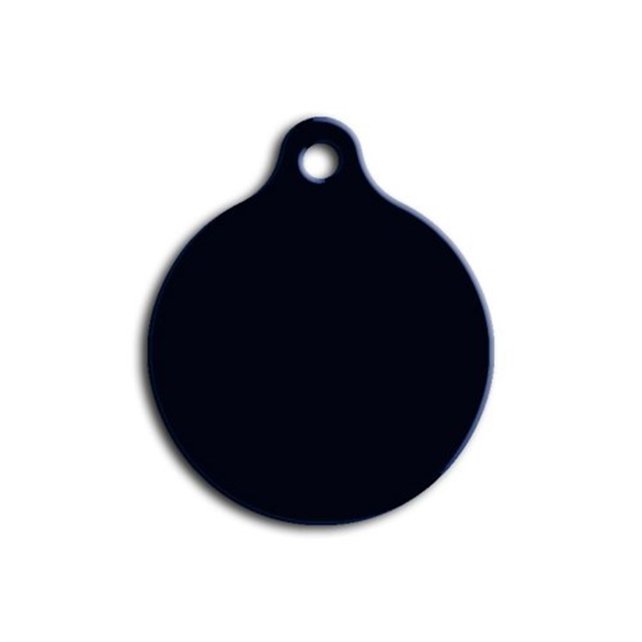 Small Circle Cat And Dog Tag Black