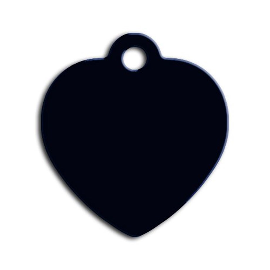 Little Heart Cat And Dog Tag Black