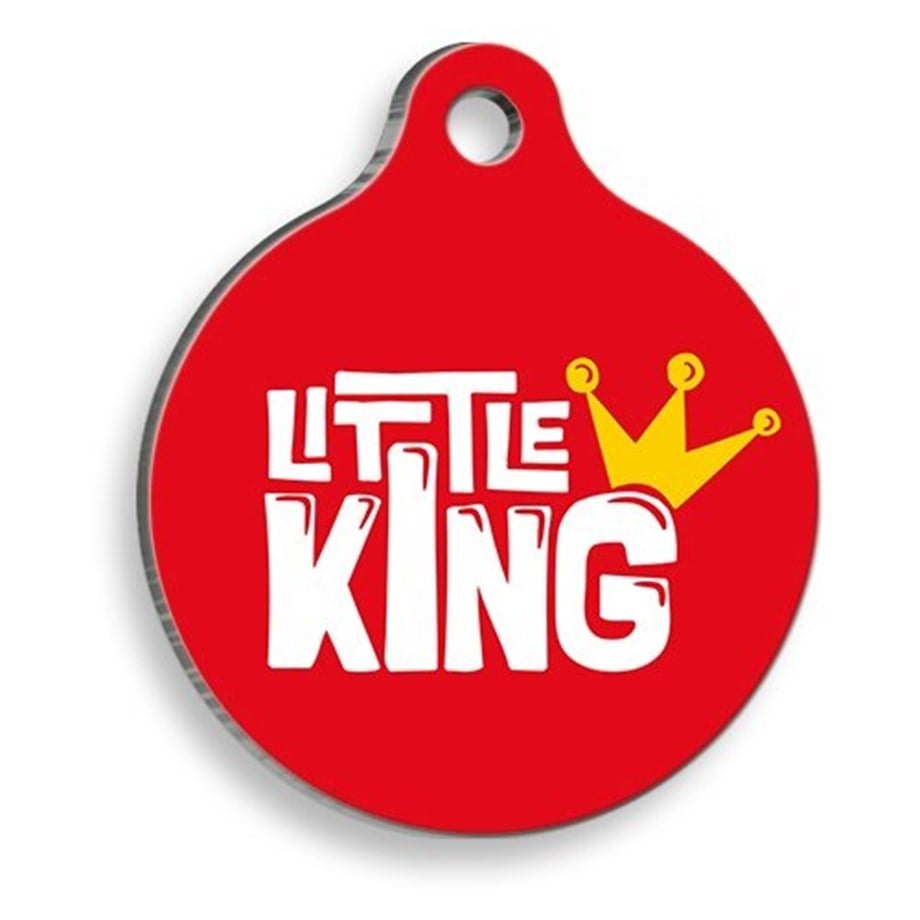 Little King Round Shaped Cat And Dog Tag