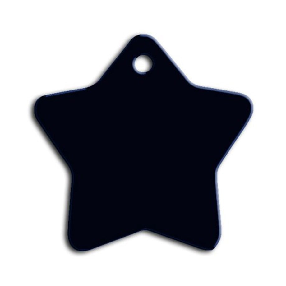 Small Star Cat And Dog Tag Black