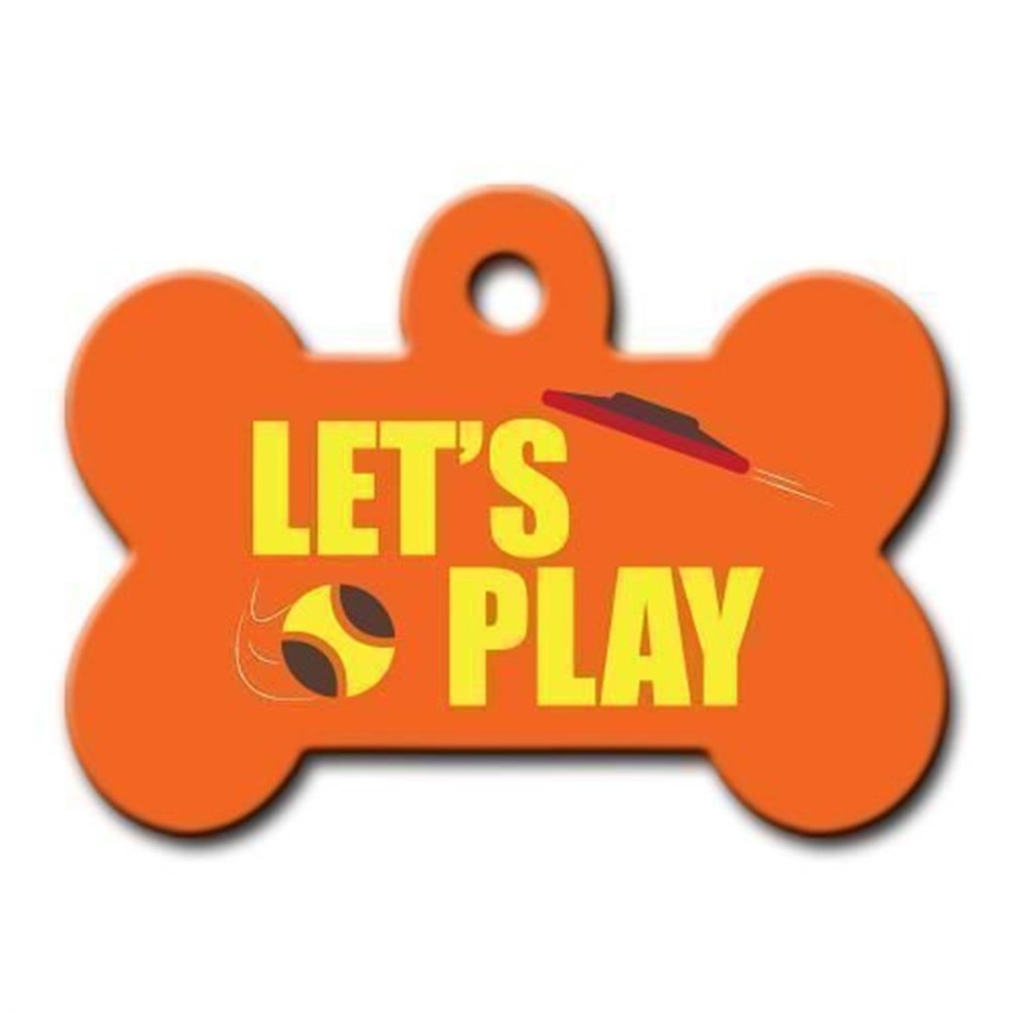 Lets Play Bone Cat Dog Tag