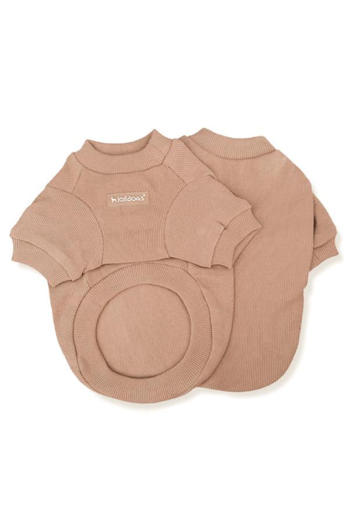 Lolidogs Basics - Kaşkorse Köpek Sweatshirtü Latte Bej