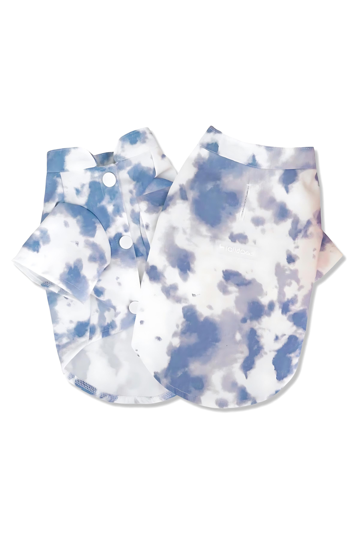 Lollidogs Batik Patterned Dog Jeans Shirt Blue-White