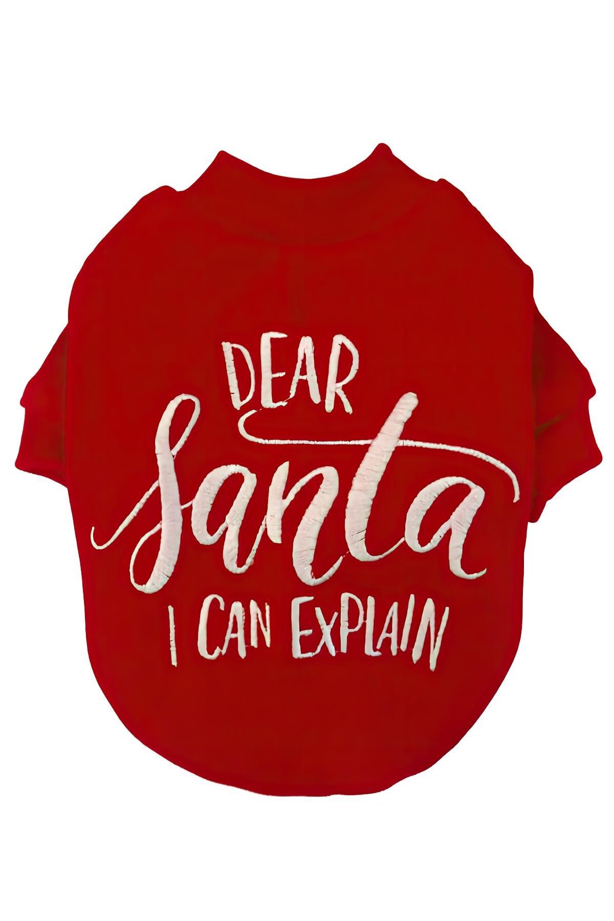 Lolidogs Dear Santa I Can Explain Köpek Basic Sweatshirt Kırmızı