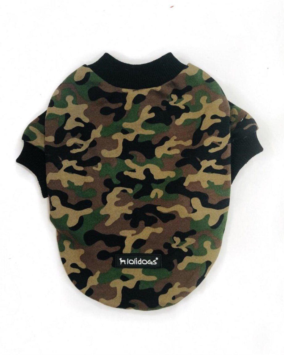 Lolidogs Kamuflaj Köpek Sweatshirtü