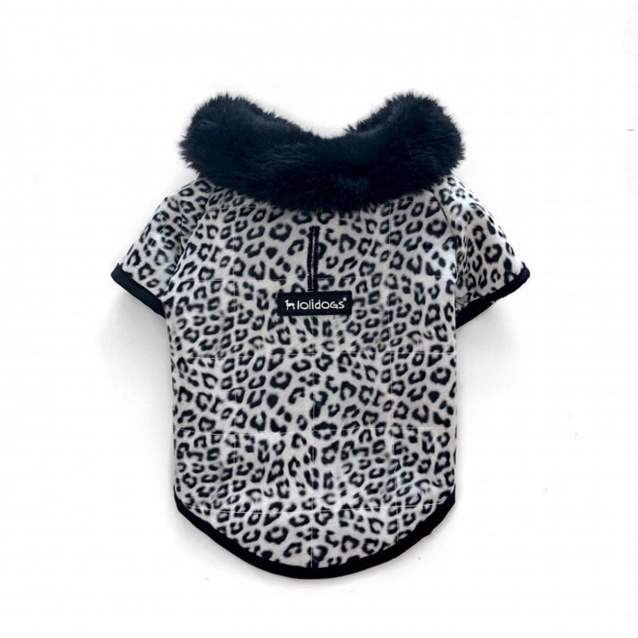 Lolidogs Leopar Desenli içi Peluş Rugan Köpek Montu