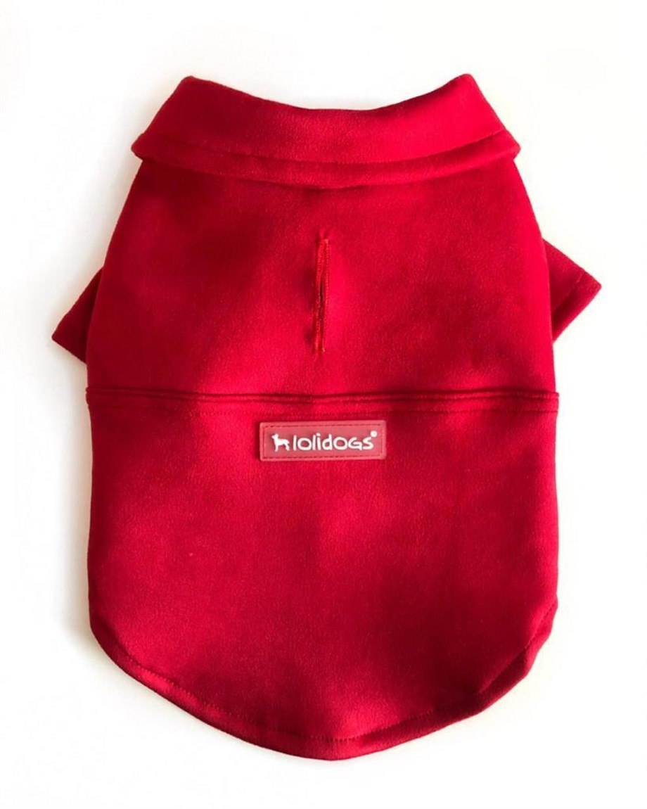Lolidogs Süet İnce Köpek Ceketi Kırmızı