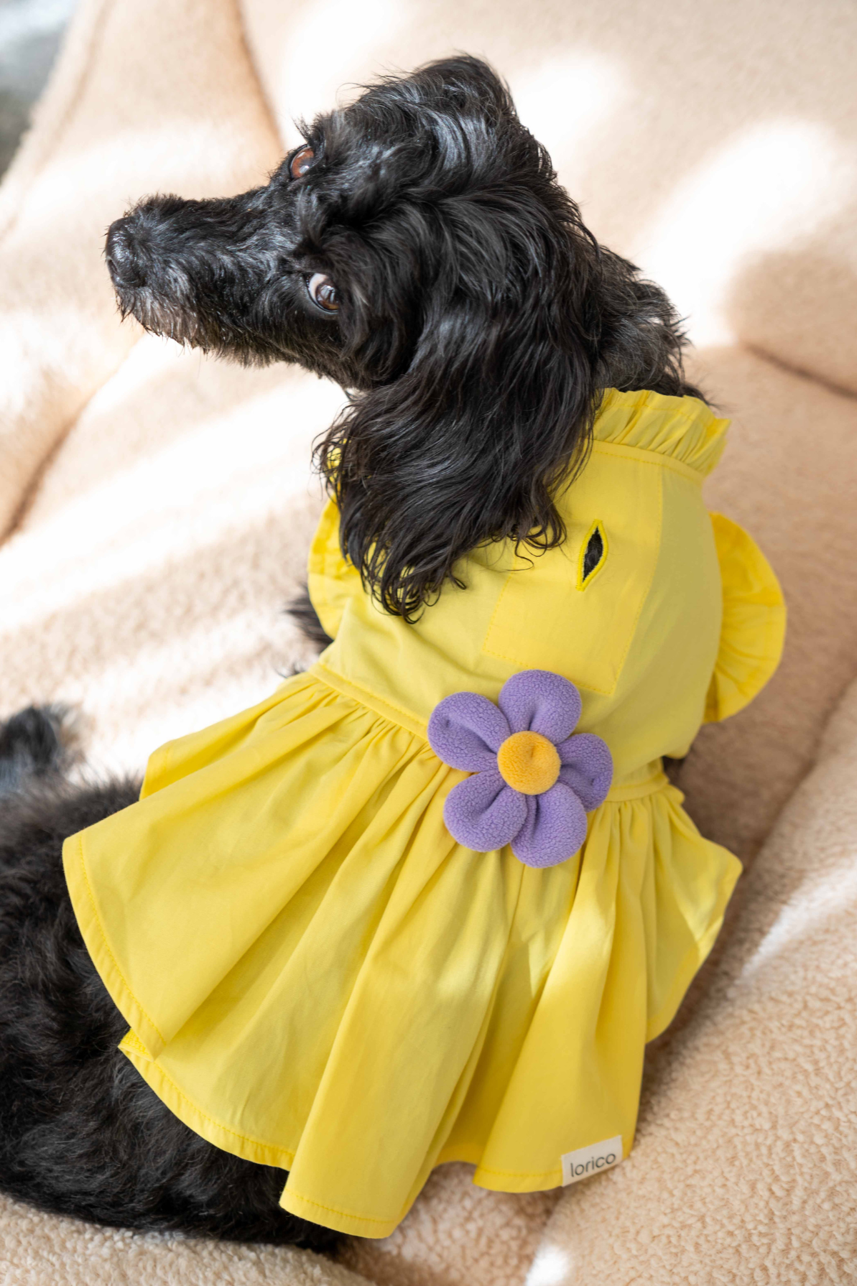 Lorico Çiçekli Sarı Elbise 