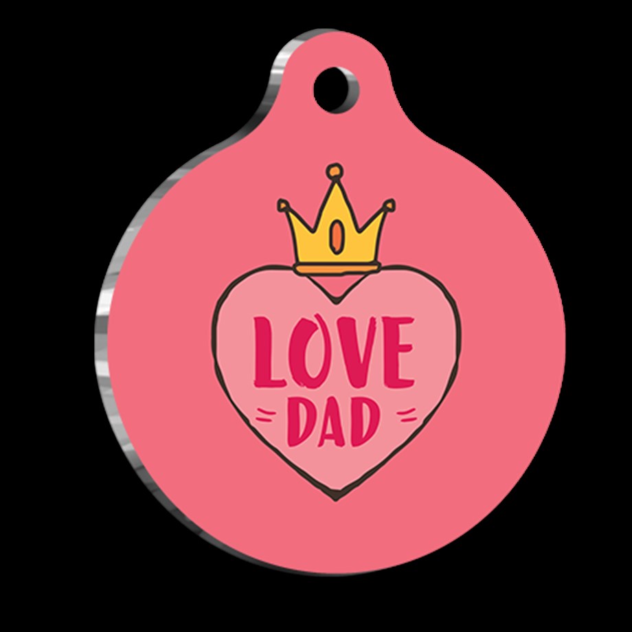 Love Dad Cat Dog Tag